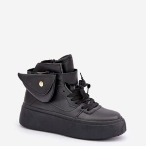 Black High-Top Platform Sneakers POCKETTA Women’s Utility Pocket Chunky EU 36–40