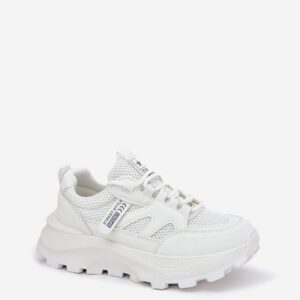 TERRA Women’s Chunky Sneakers – All White, Mesh & Synthetic, Trail Sole, Sizes 36–40