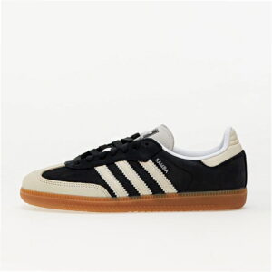 Adidas Samba OG IE5836 – Black Beige Leather Men’s Retro Sneakers with Gum Sole